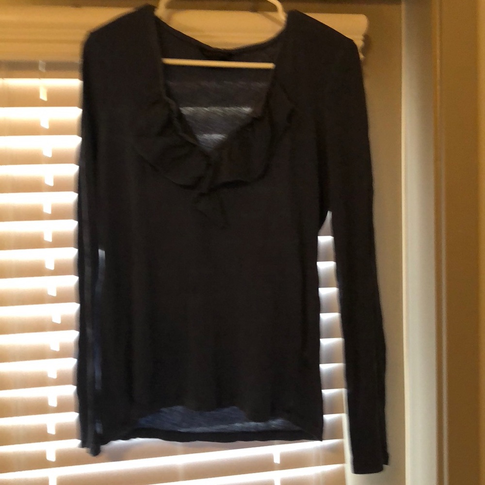 Banana Republic peasant top. Blue cotton. Large
